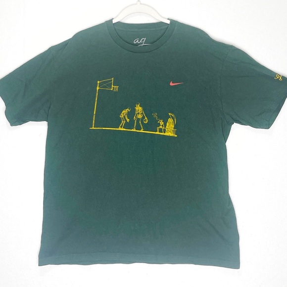 Nike X Austen AG Skeleton Court Embroidered T-Shirt Green - Picture 1 of 7